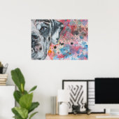 Poster Aquarelle peinte Grand Danse face (Bureau à domicile)