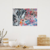 Poster Aquarelle peinte Grand Danse face (Cuisine)