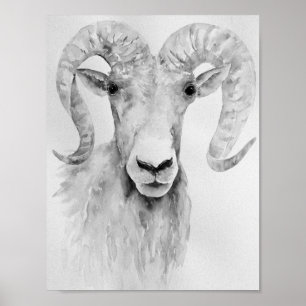Poster Aquarelle Peinture Abstrait Ram
