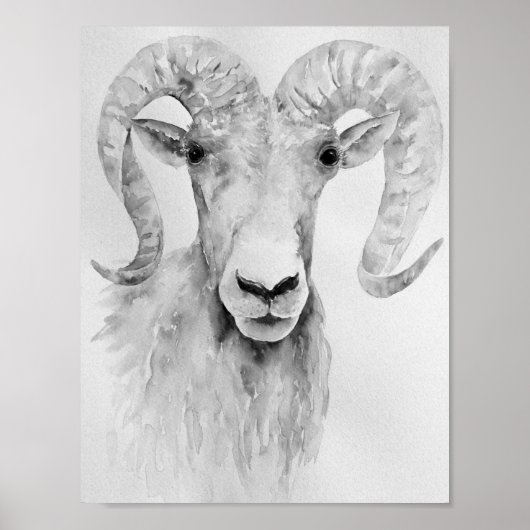 Poster Aquarelle Peinture Abstrait Ram (Devant)