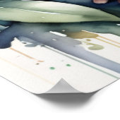 Poster Aquarelle Peinture bébé Orangutan Nursery 5:4 (Coin)