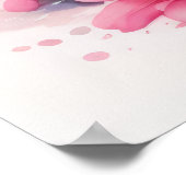 Poster Aquarelle Peinture d'Azalea en Pot Purple III (Coin)