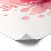 Poster Aquarelle Peinture de Azalea en Pot Rose II (Coin)