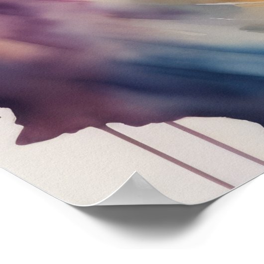 Poster Aquarelle Peinture de cheval (Coin)