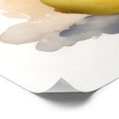 Poster Aquarelle Peinture de citron en pot (Coin)