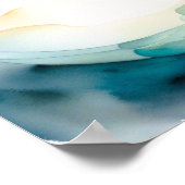 Poster Aquarelle Peinture de dauphin 4:5 (Coin)