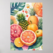 Poster Aquarelle Peinture de fruits secs III (Devant)