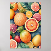 Poster Aquarelle Peinture de fruits secs IV (Devant)