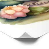 Poster Aquarelle Peinture de Kawaii Chibi Créature (Coin)