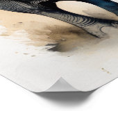 Poster Aquarelle Peinture de l'éléphant 1:1 (Coin)