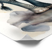 Poster Aquarelle Peinture de l'éléphant 1:1 (Coin)