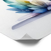 Poster Aquarelle Peinture de l'éléphant 1:1 (Coin)