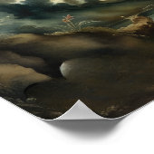 Poster Aquarelle Peinture de paysage de style antique (Coin)