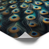 Poster Aquarelle Peinture de Peacock 1:1 (Coin)