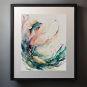 Poster Aquarelle Peinture de poisson Abstrait