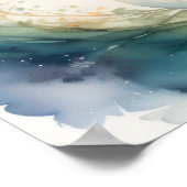 Poster Aquarelle Peinture de poisson de Koi (Coin)