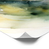 Poster Aquarelle Peinture de poisson jaune (Coin)