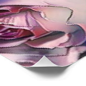 Poster Aquarelle Peinture de roses violets roses (Coin)