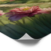 Poster Aquarelle Peinture de Storybook Château médiéval (Coin)