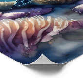 Poster Aquarelle Peinture de tortue marine 1:1 XIII (Coin)