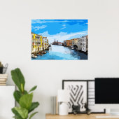 Poster Aquarelle Peinture de Venise, Italie (Bureau à domicile)