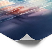 Poster Aquarelle Peinture de voilier sur le lac (Coin)