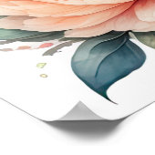 Poster Aquarelle Peinture des pivoines IV (Coin)