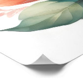 Poster Aquarelle Peinture des pivoines IX (Coin)