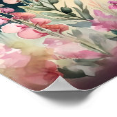 Poster Aquarelle Peinture des Snapdragons (Coin)