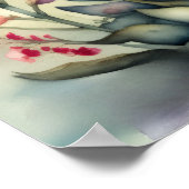 Poster Aquarelle Peinture des Snapdragons (Coin)