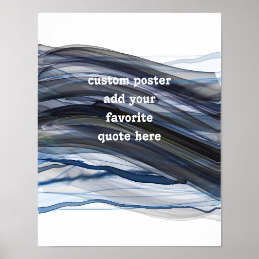Poster aquarelle peinture design ajouter une citation mur (Devant)
