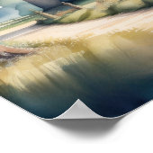 Poster Aquarelle Peinture du Château de France III (Coin)