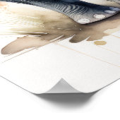 Poster Aquarelle Peinture d'un éléphant 5:4 (Coin)