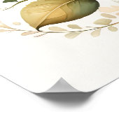 Poster Aquarelle Peinture d'un rose Rose (Coin)