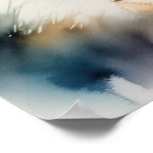 Poster Aquarelle Peinture d'un tigre 5:4 (Coin)