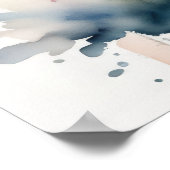 Poster Aquarelle Peinture d'un zèbre 5:4 (Coin)