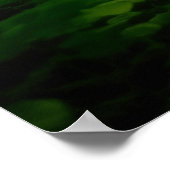 Poster Aquarelle Peinture d'une forêt d'été luxuriante (Coin)