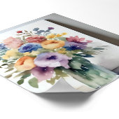 Poster Aquarelle peinture florale Bouquet (Coin)