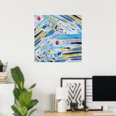 Poster Aquarelle peinture main art abstrait (Bureau à domicile)