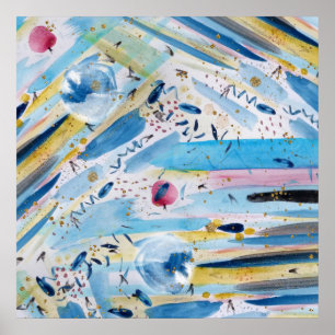 Poster Aquarelle peinture main art abstrait