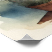 Poster Aquarelle Peinture Ocean View Porche avant (Coin)