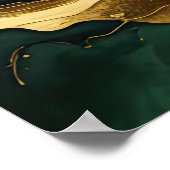 Poster Aquarelle peinture paysage Abstraite or V (Coin)