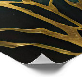 Poster Aquarelle peinture paysage Abstraite or VI (Coin)