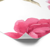 Poster Aquarelle Peoné rose : Élégance florale (Coin)