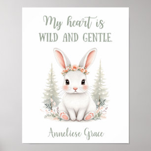 Poster Aquarelle personnalisée Lièvre Bois Élevage
