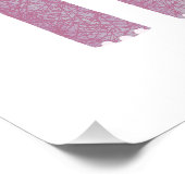 Poster Aquarelle personnalisée pour éléphant rose (Coin)