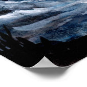 Poster Aquarelle phare et tempête (Coin)