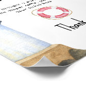 Poster Aquarelle phare - Jeu de Déchets (Coin)