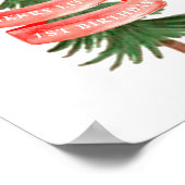 Poster Aquarelle Pine Arbre Joyeux Petit Anniversaire (Coin)