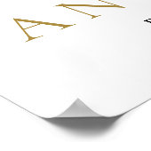 Poster Aquarelle Pine Boughs Mariage d'hiver Bienvenue (Coin)